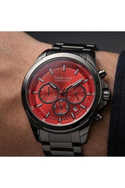 Frank Alex FA.0424G11684.76400542 Çelik Kasa Fonksiyonları Aktif Kırmızı Kadr...