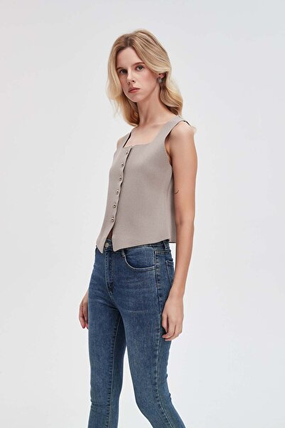 Livia Button-Front Cami Top