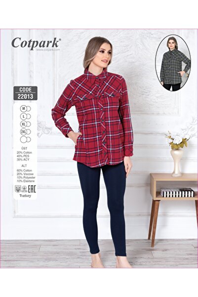Cotpark Women's Cotton Lumberjack Shirt with Legging Suit 22013