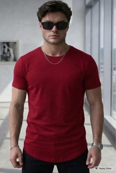 NO 601 Men's Red Slim Fit Tshirt