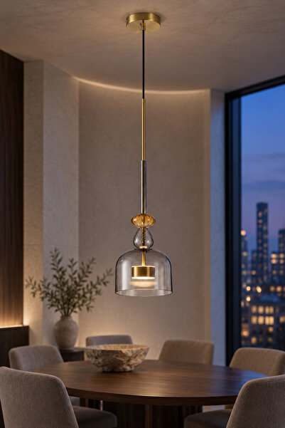 Apliqa Lumınıs 12W Modern Tekli LED Avize - Salon ve Mutfak Aydınlatma