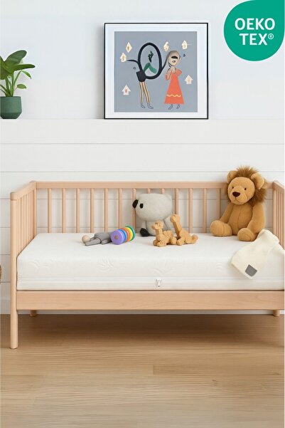 Dizanor %100 Organic Cotton Full Ortopedik 10 cm Kalınlık Bebek Oyun Parkı,Pa...