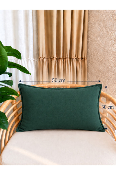Decamor home Pearl Velvet Textured Emerald Green Cushion Cover 1 Piece