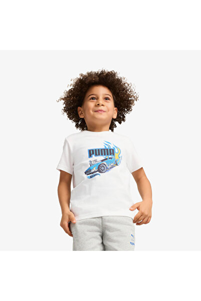 Puma X Hot Wheels Çocuk Beyaz T-Shirt