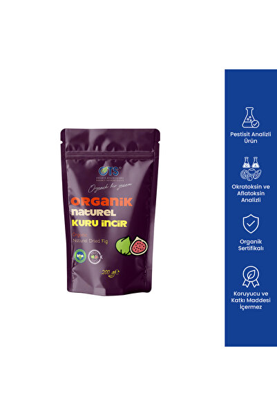 OTS Organik Kuru Incir ( Naturel ) 200 G. (Organik Sertifikalı, Pestisit Anal...