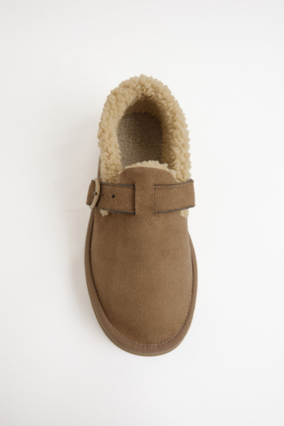 LUTVELIZADE Boots 2524 - Women's Mink Suede Boots with Fur Inside and Antique Buckle