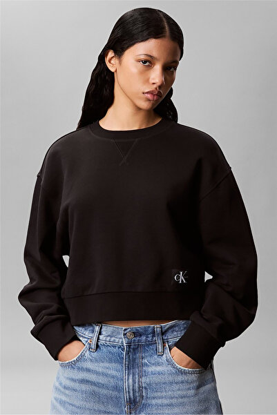 Calvin Klein Βαμβακερό φούτερ με χαλαρή εφαρμογή και λαιμόκοψη ποδηλάτου LV04...
