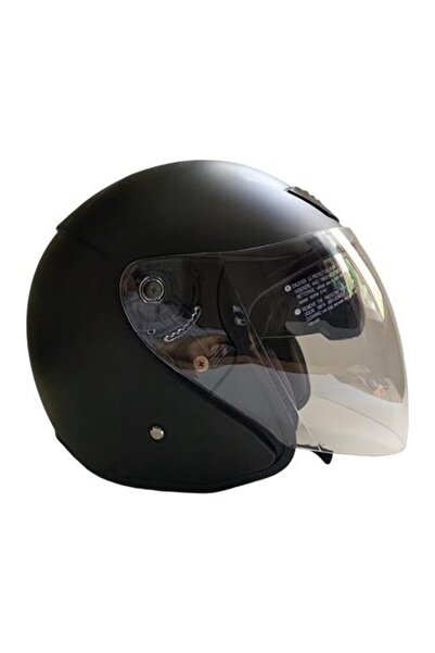 beon B210 Güneş Gözlüklü Yazlık Yarım Kask Mat Siyah SMALL