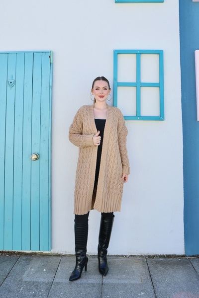 NİSUM MODA Thick Knitted Knitwear Cardigan