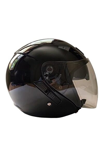 beon B210 Güneş Gözlüklü Yazlık Yarım Kask Siyah SMALL
