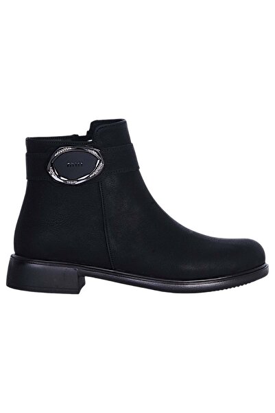 moda ayakkabım By höbezoğlu 5613 black matte women's heeled boot shoes