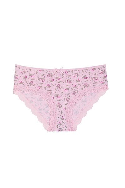 missblue moon High Waist Lace Printed Bato 5-Piece Women's Panties 5500-1