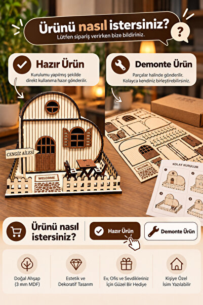MEZORA Maket Ev Maket Puzzel Kendin Yap Maket Dekoratif