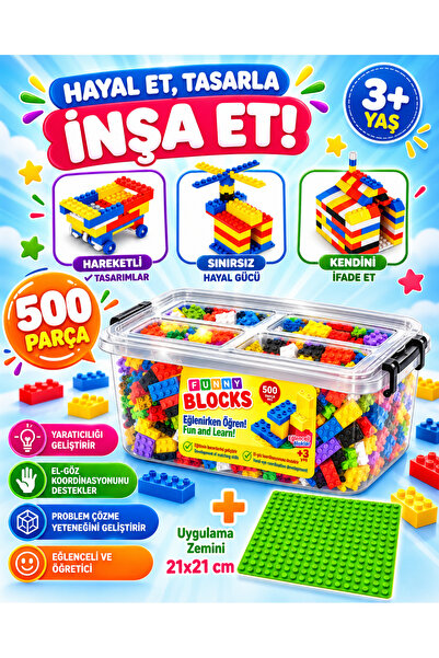 p parti oyunevi Green Application Ground Micro Block Funny Blocks 500 Pieces ...