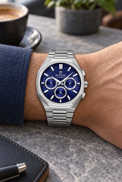 Reward Rd812985M Men's Wristwatch with Steel Strap