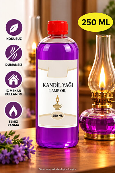 Dünya Magnet Mor Kandil Yağı 250 Ml Kokusuz Dumansız İç Mekan Gaz Lambası Yağı