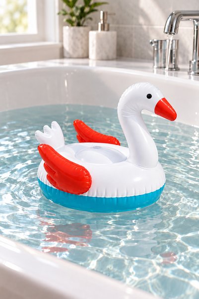 Boldy Inflatable Children's Water Toy with Swan Figure - Fluffy Inflatable Wa...