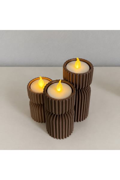 OEM Lumânări LED Decorative Trinity| Set 3 Bucăți | Design Modern