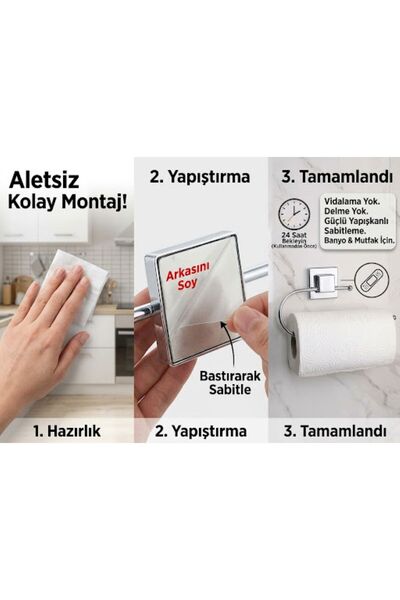 Besthırdavat Best Hardware Strong Adhesive Metal Paper Towel Rack