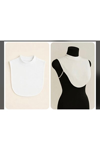 MY VİNTAGE Women's White Hijab Neck Collar Simit Undergarment Neck Collar Pla...