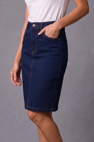 MY ARJA JEANS denim kadın arkadan yırtmaçlı Yüksek Bel Kot Etek