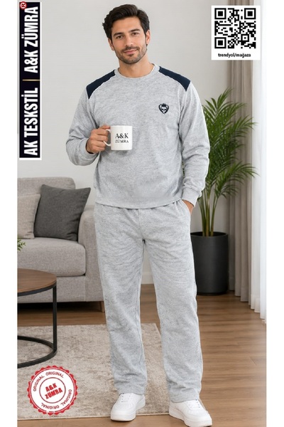 A&K ZÜMRA Combed Cotton Winter Men's Pajama Set