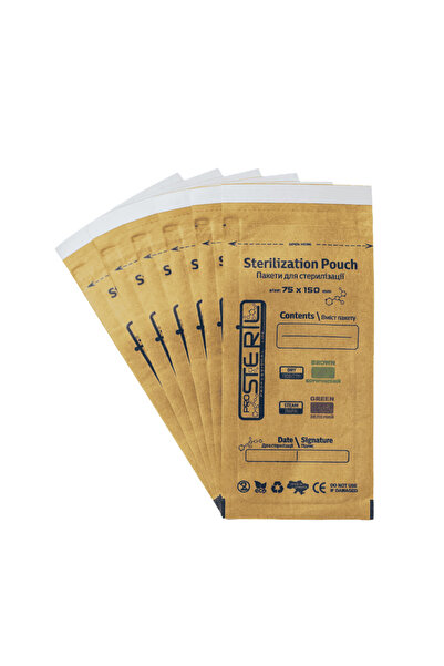 PROSTERİL Pungi din hartie maro pentru sterilizare Pro Steril 75x150mm set 100 buc