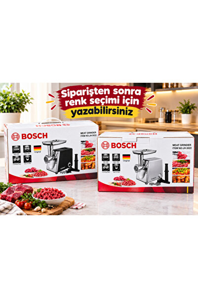 Bosch Profesyonel Et Kıyma Makinesi 3500W – 2 Farklı Kıyma Aparatı / Paslanma...
