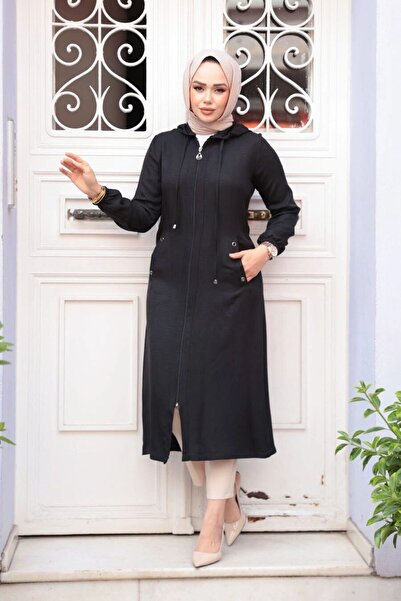 Neva Style - قبعة حجاب سوداء بغطاء للرأس 539s