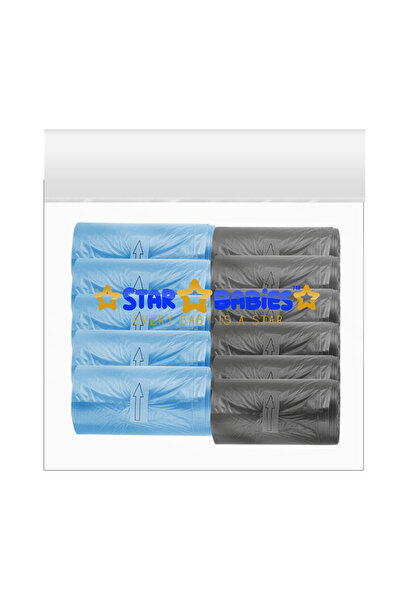 STAR BABiES Combo Pack Of 2- Scented Bag Pack Of 10 (150 Bags)- Blue And Black