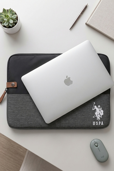 U.S. Polo Assn. BASE. Polo Assn. 23695 Unisex Laptop Briefcase with Compartment BLACK