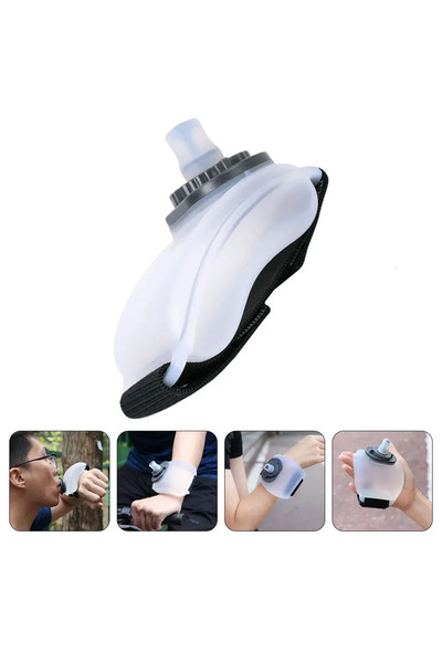 Arpag Import Wearable Silicone Wrist Water Bottle 220ml Hands-Free Leak-Proof for Running, Fitness, Cycling