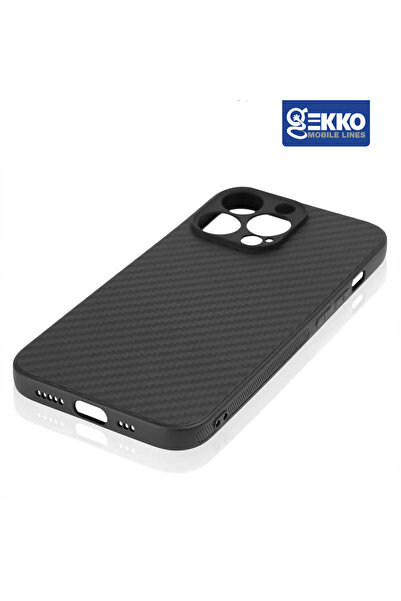 Gekko Mobile Carcasă ultra subțire din silicon carbon skin pentru iPhone 14 Pro Max (0,3 mm, neagră)