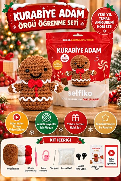TOYFEST Selfiko Cookie Man Knitting Learning Set Christmas New Year Amigurumi...