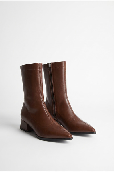 Brielfy Lumiere Stretch 5 cm Heeled Pointed Toe Zippered Women's Boots