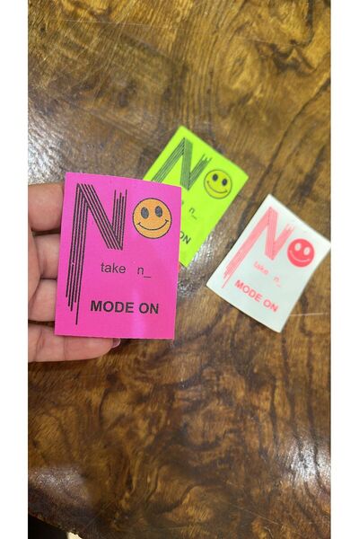 Gönülden Tasarım 8X6 cm 3 Pieces Colorful Smiling Face Arma Set
