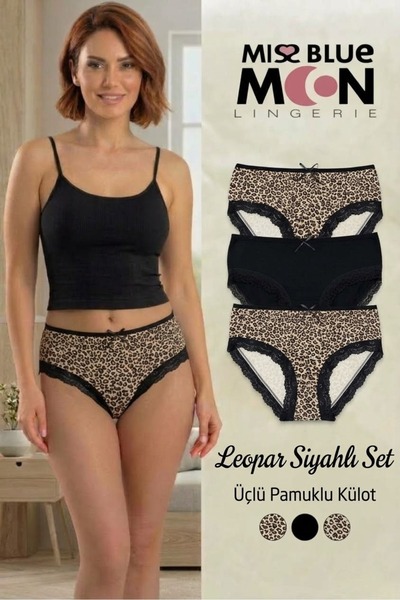 missblue moon High Waist Lace Bato 3-Piece Women's Panties 5500-3