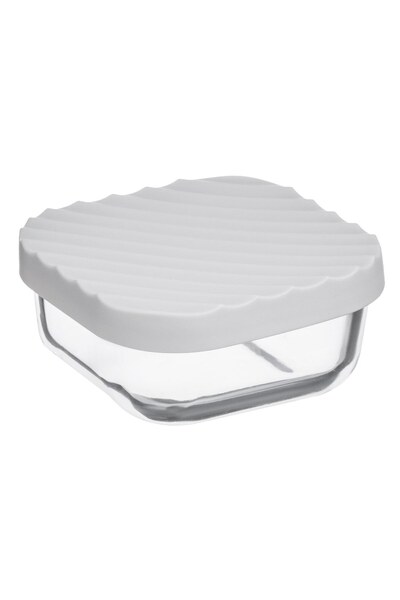 OEM Caserola din Sticla cu Capac din Plastic Gri 200ml - Recipiente, Bucatarie