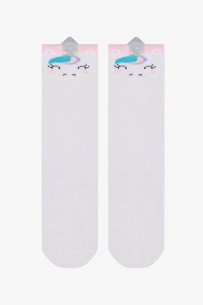 Penti Marshmallow Kız Çocuk Smiley Unicorn Desenli Pantolon Çorabı