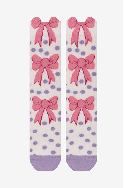 Penti Kız Çocuk Marsmelov Ribbon Charm Fiyonk Desenli Pamuklu Pantolon Çorap