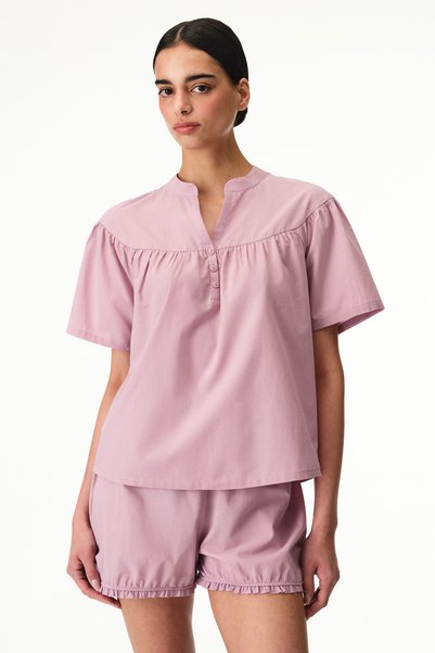 Penti Pembe Petal Kısa Kollu Şort Pijama Takımı