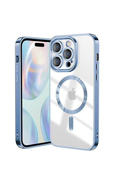 Gekko Mobile Carcasă din silicon MagSafe cu placă albastră pentru iPhone 14 P...