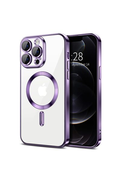Gekko Mobile Магнитен силиконов калъф с MagSafe ринг за iPhone 12 Pro - прозр...