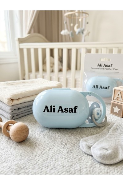 Serap Yılmaz Sahi Isimli Mavi Renk Bebek Emzik Saklama Kabı - TYSYSH0505