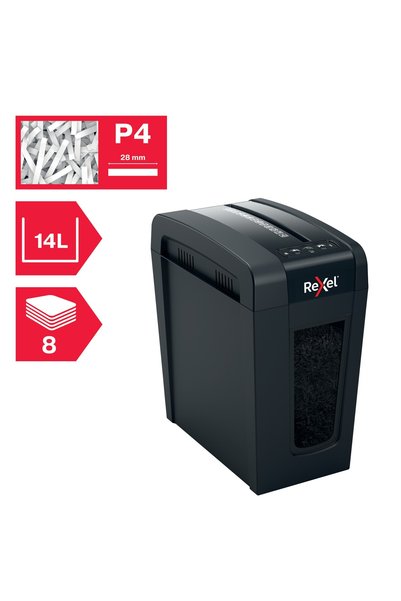 Rexel Ръчен шредер за хартия SECURE X8 SLIM с напречно рязане P4