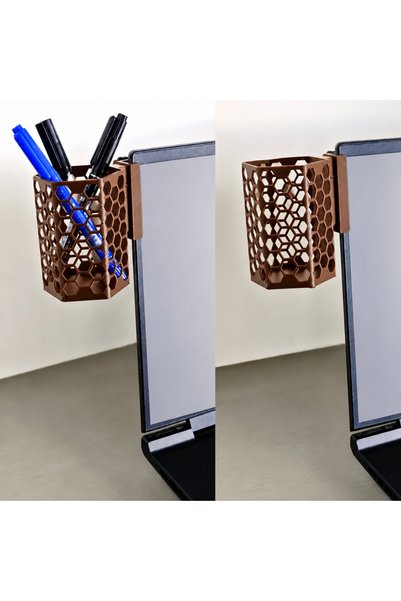 Bezos 3D Printing Monitor Pen Holder - Honeycomb Pattern Laptop Edge Hexagona...