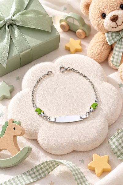 innuendo jewelery 925 Ayar Gümüş Figürlü Isimli Kız Erkek Bebek Çocuk Künyesi