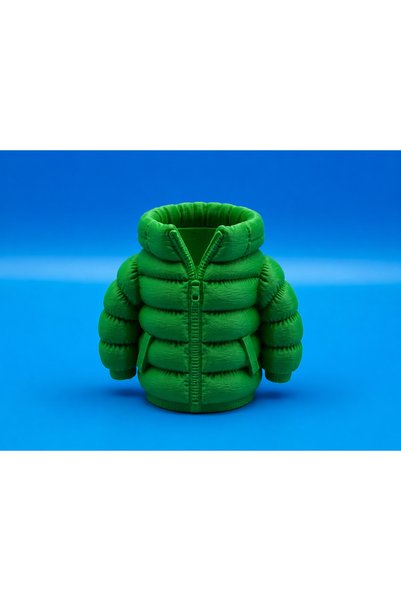 Bezos 3D Printed Inflatable Pen Holder - Desktop Organizer-Green