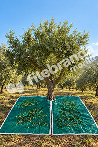 Morilu 6 x 8 M - Zeytin Ağacına Geçirmeli Sergenlik - %75'lik Şeritli Halkalı...