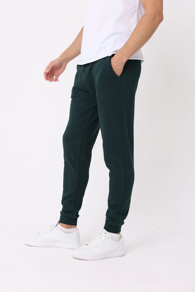 defys Men's Elastic Leg Regular Fit Jogger Sweatpants Green